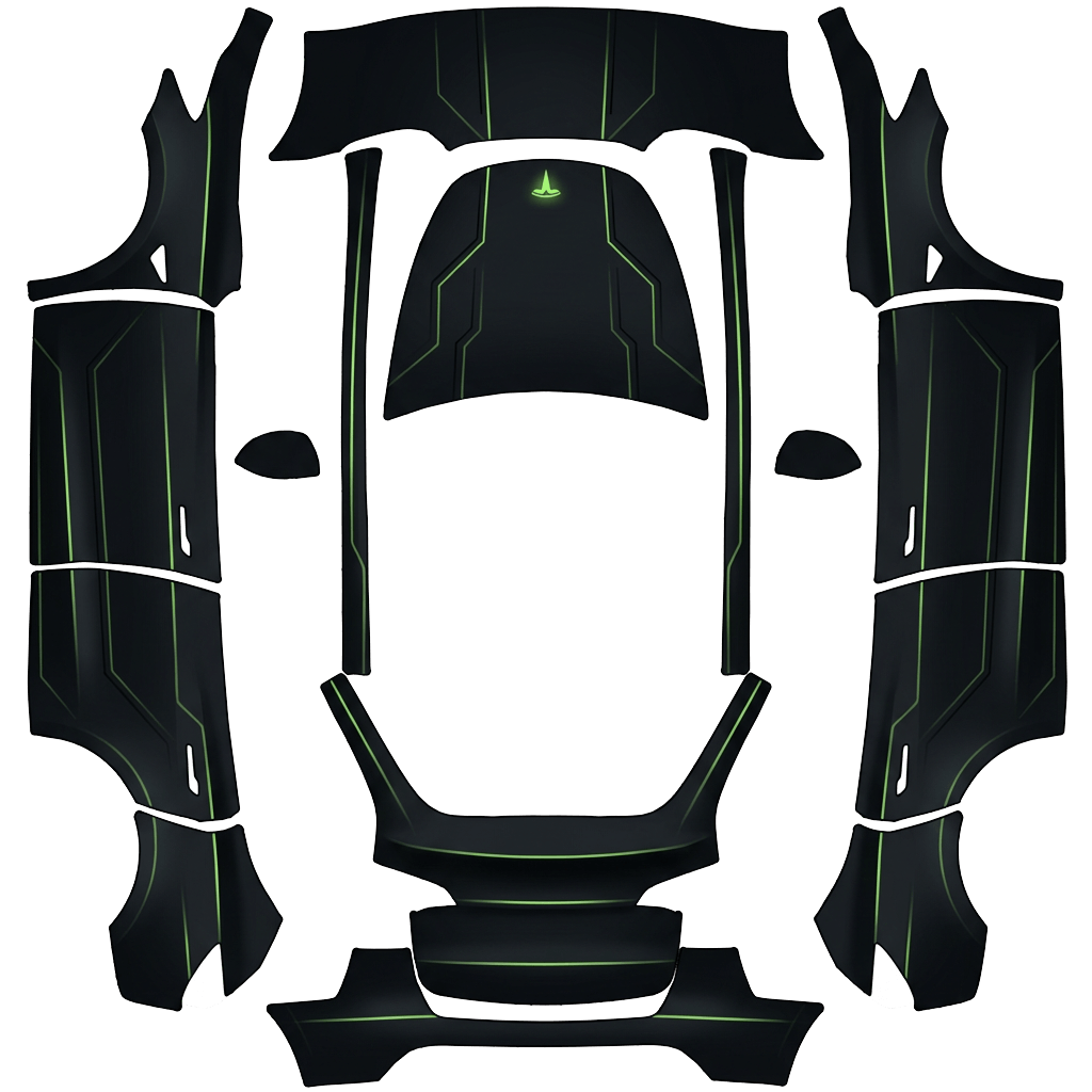 Model Y Paint Shop wrap PNG - flat 1024x1024 wrap PNG template for Tesla Model Y Paint Shop