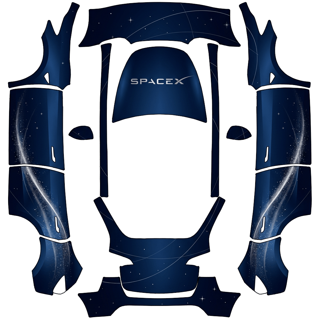 Model Y Paint Shop wrap PNG - flat 1024x1024 wrap PNG template for Tesla Model Y Paint Shop