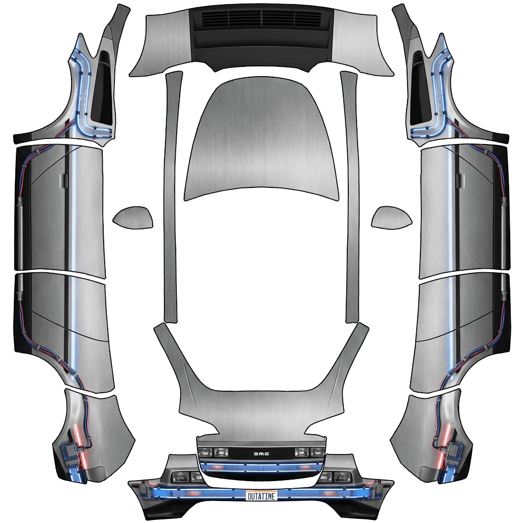 Model Y Paint Shop wrap PNG - flat 1024x1024 wrap PNG template for Tesla Model Y Paint Shop