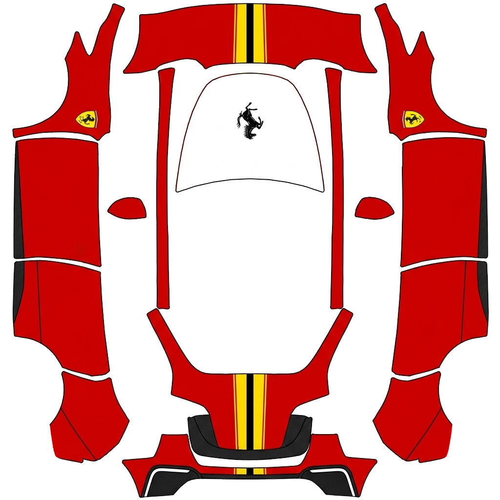 Model Y Paint Shop wrap PNG - flat 1024x1024 wrap PNG template for Tesla Model Y Paint Shop