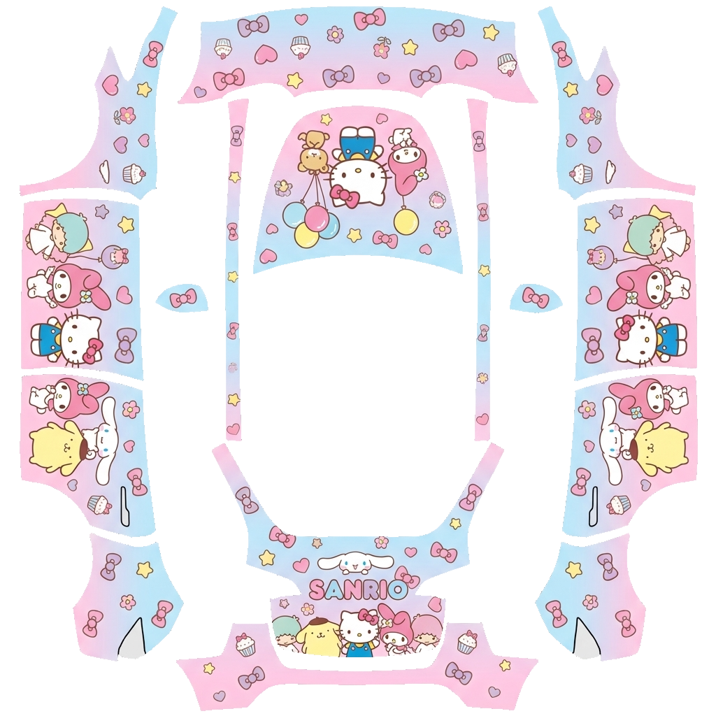 Model Y Paint Shop wrap PNG - flat 1024x1024 wrap PNG template for Tesla Model Y Paint Shop