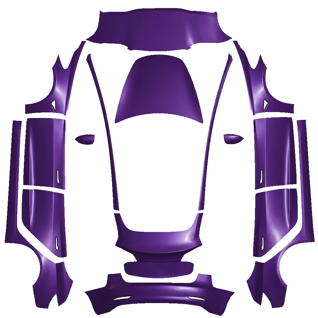 Purple Tesla Model 3 wrap PNG - flat 1024x1024 wrap PNG template for Tesla Model 3 Paint Shop