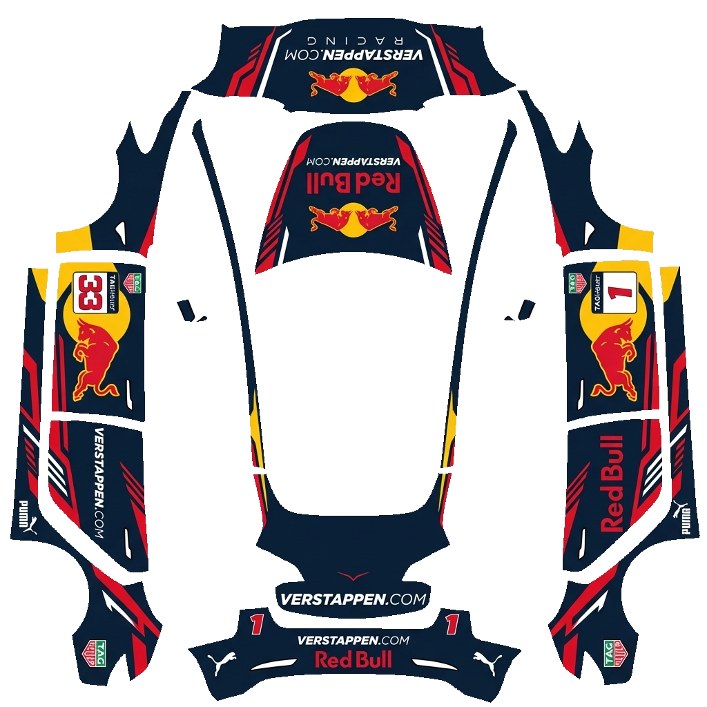 Racing Tesla Model 3 wrap PNG - flat 1024x1024 wrap PNG template for Tesla Model 3 Paint Shop