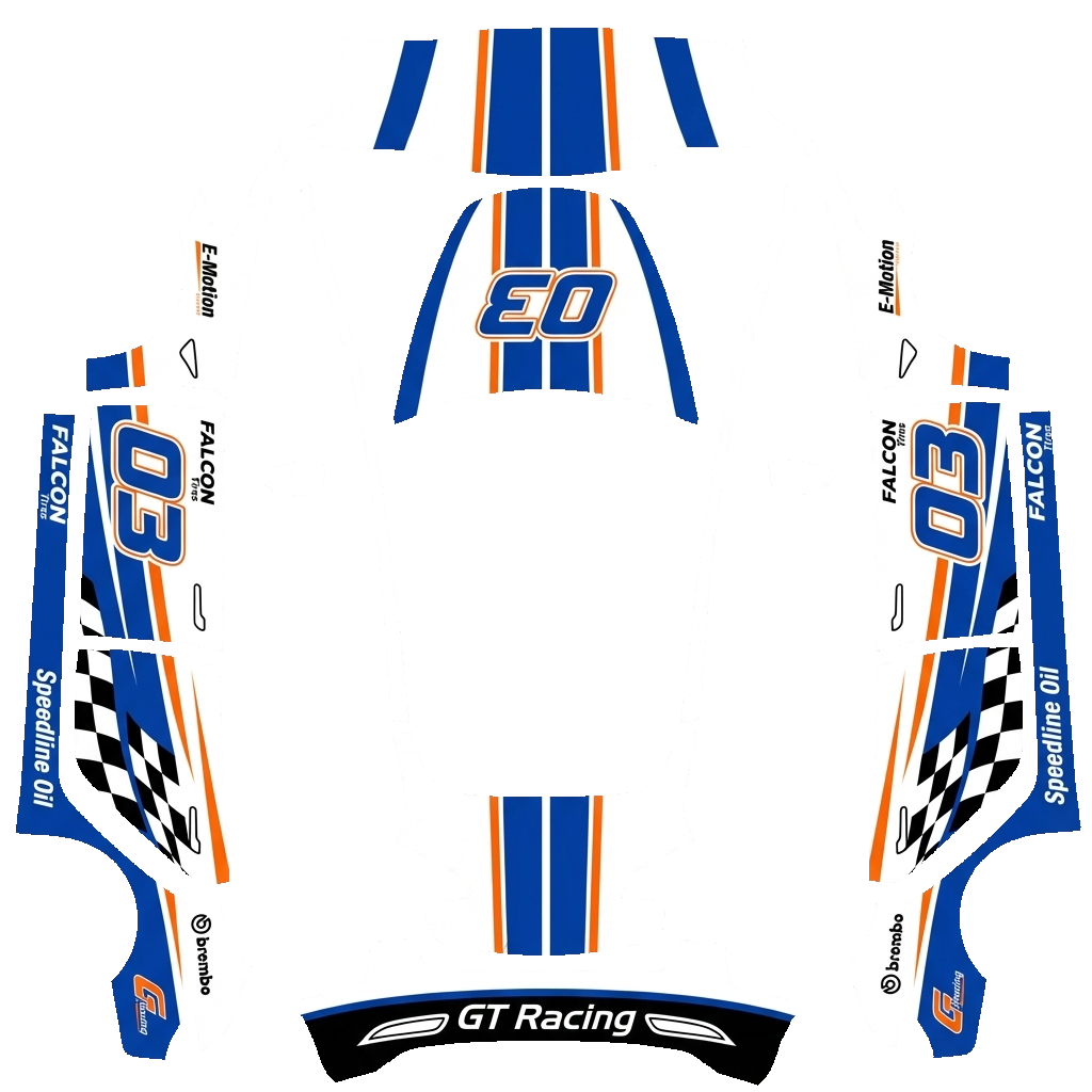 Racing Tesla Model 3 wrap PNG - flat 1024x1024 wrap PNG template for Tesla Model 3 Paint Shop