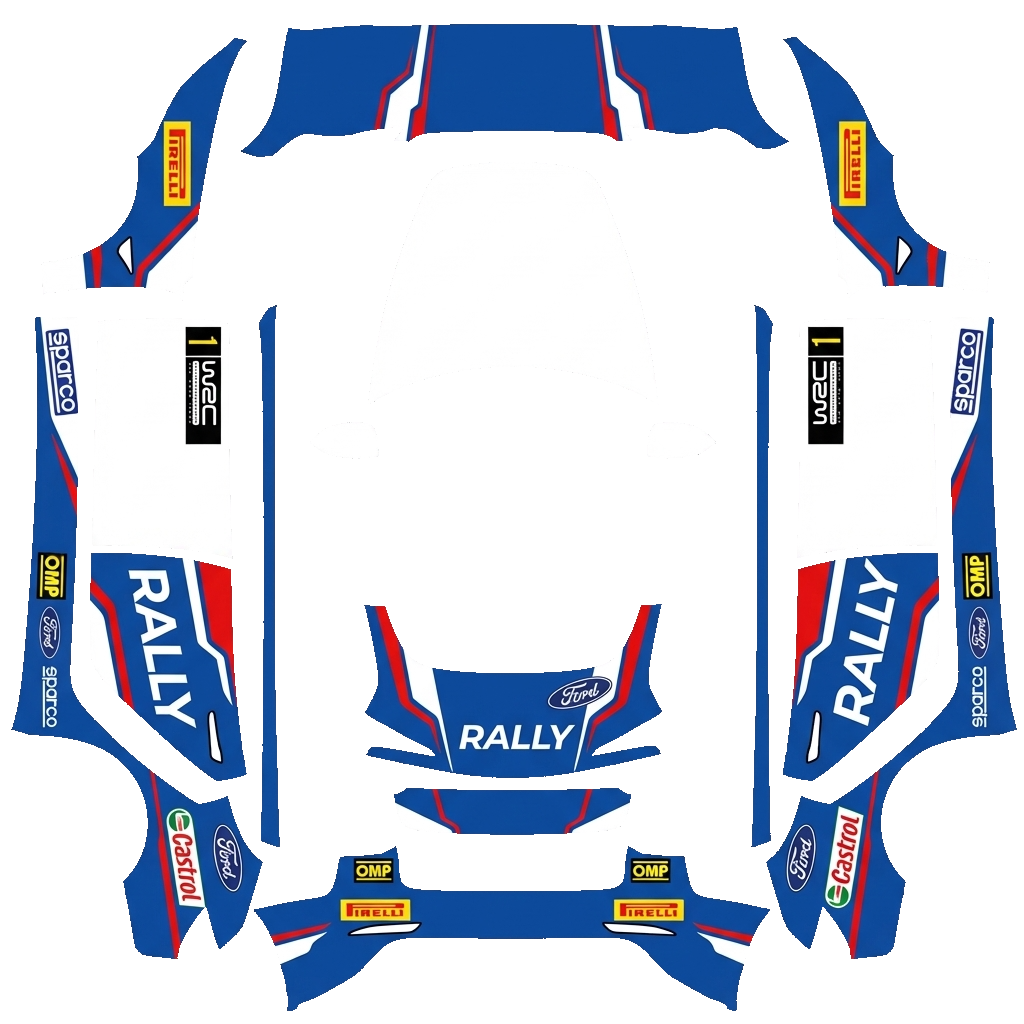 Tesla Model 3 (2024+) Standard & Premium with a Rally wrap, 3D Paint Shop preview