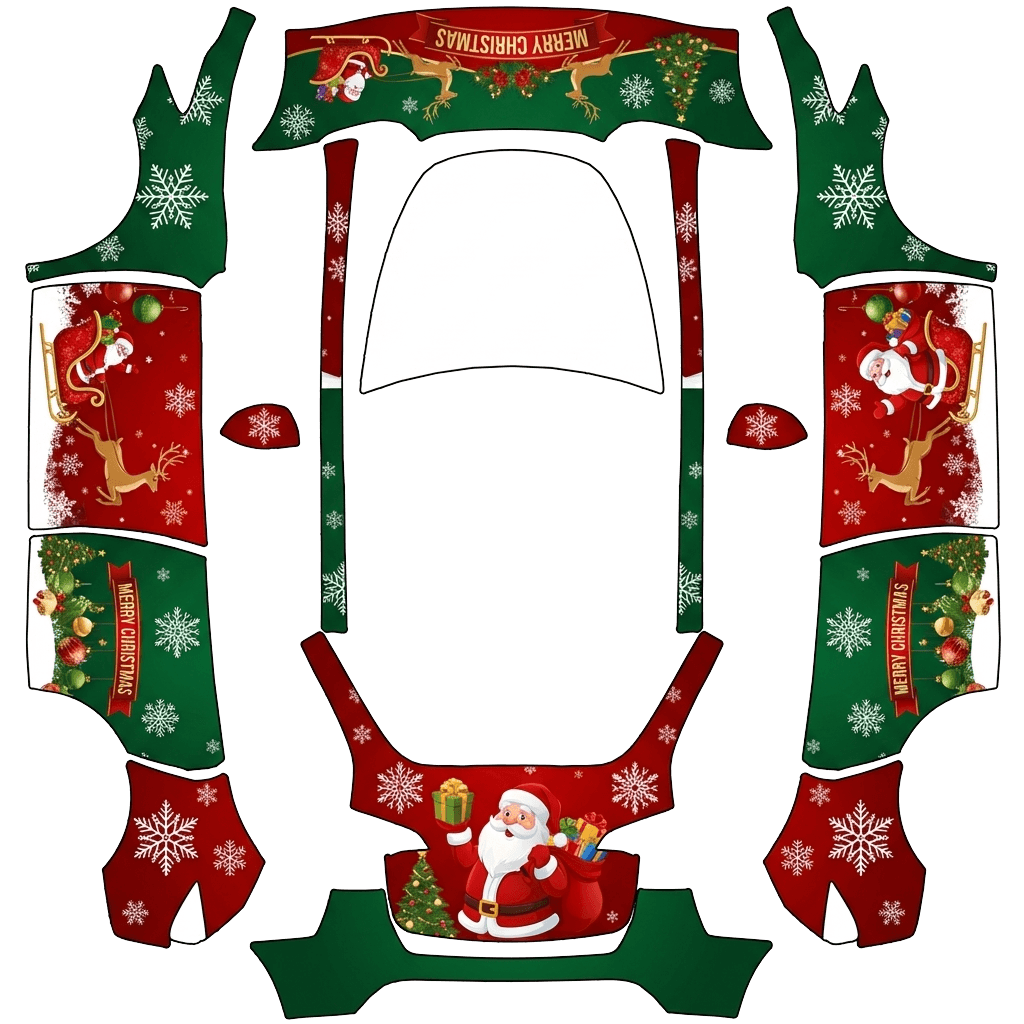 Snow Tesla Model Y wrap PNG - flat 1024x1024 wrap PNG template for Tesla Model Y Paint Shop