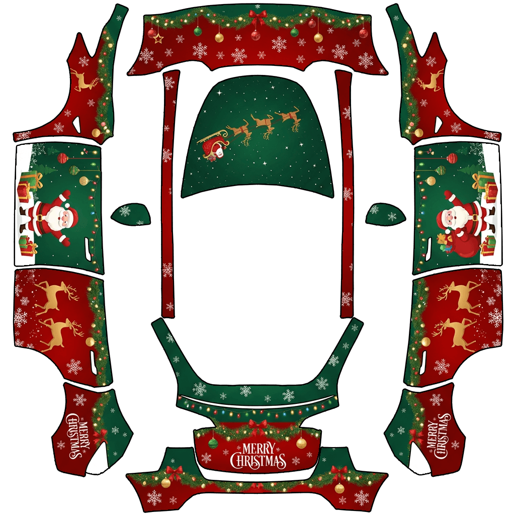 Snow Tesla Model Y wrap PNG - flat 1024x1024 wrap PNG template for Tesla Model Y Paint Shop