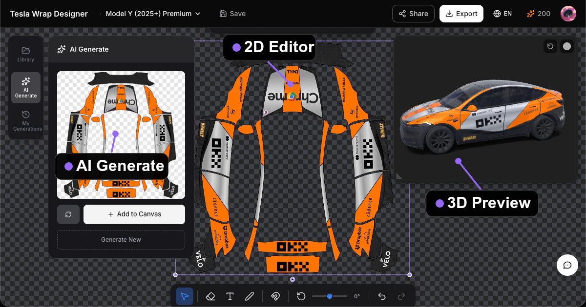 Tesla Paint Shop is a feature in your Tesla's Toybox that lets you customize your car's 3D vehicle visualization with custom wraps. Upload wrap images via USB drive to personalize your Cybertruck, Model 3, or Model Y.